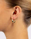 Union Honey drop ring ear 20mm plain g