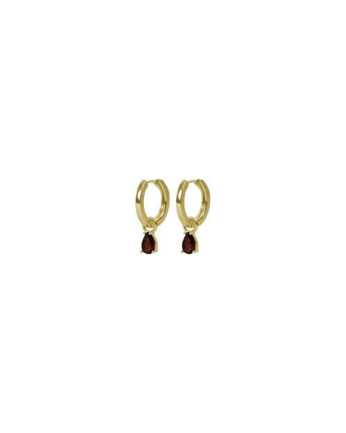 Trinity drop pendant ring ear g/brown