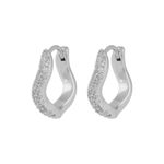 Union Curve crystal ring ear 15mm s/clear