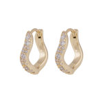 Union Curve crystal ring ear 15mm g/clear