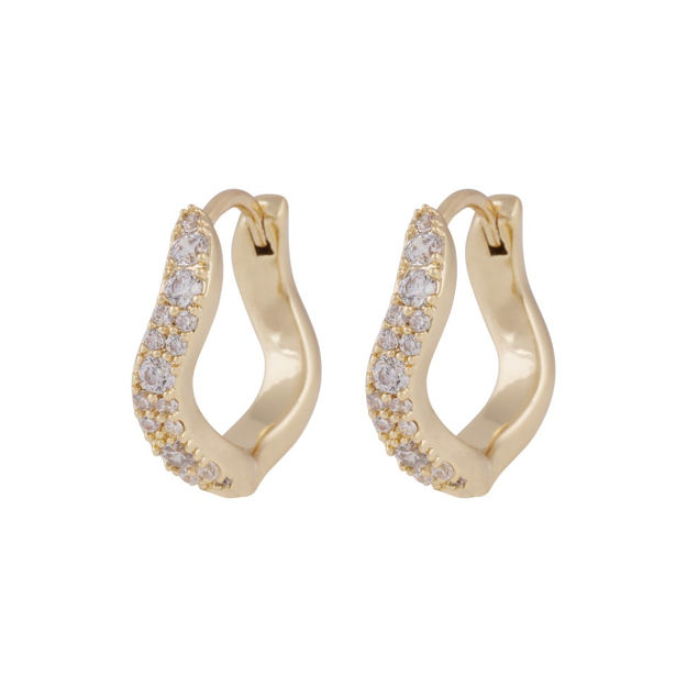 Union Curve crystal ring ear 15mm g/clear