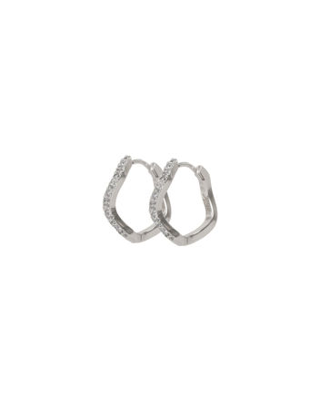 Union Curve crystal ring ear 20mm s/clear