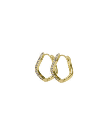 Union Curve crystal ring ear 20mm g/clear