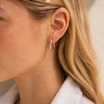 Union Curve crystal ring ear 20mm g/clear