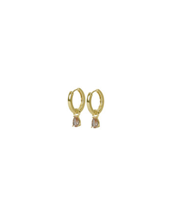 Trinity drop pendant ring ear g/champagne