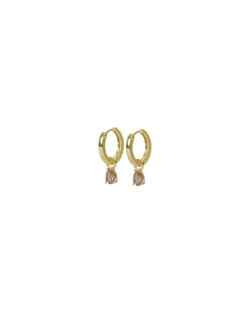 Trinity drop pendant ring ear g/champagne