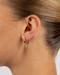 Trinity drop pendant ring ear g/champagne