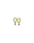 Trinity drop pendant ring ear g/light pink