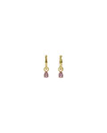 Trinity drop pendant ring ear g/light pink
