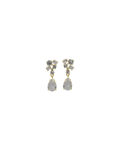 Trinity crystal pendant ear g/clear