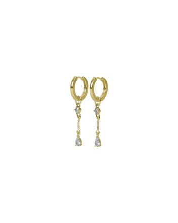 Trinity chain pendant ring ear g/clear