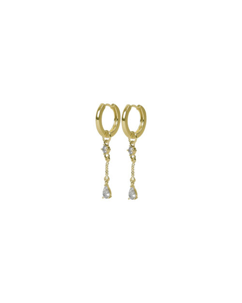 Trinity chain pendant ring ear g/clear