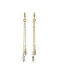 Largo double chain crystal ear g/clear