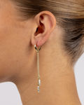 Largo double chain crystal ear g/clear