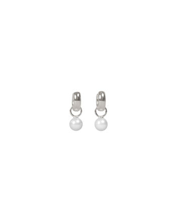 Largo pearl pendant chunky ring ear s/white