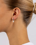 Largo pearl pendant chunky ring ear s/white