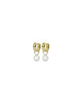 Largo pearl pendant chunky ring ear g/white