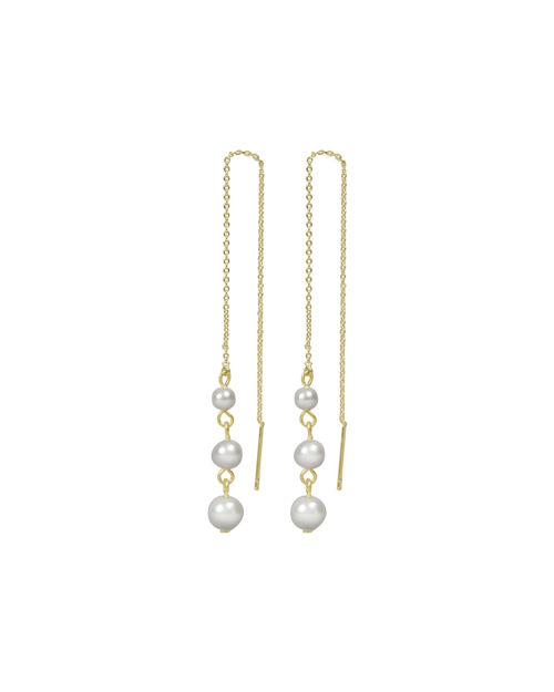 Largo chain pearl ear g/white