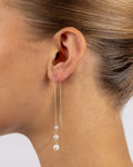Largo chain pearl ear g/white