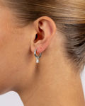 Trinity drop pendant ring ear s/clear