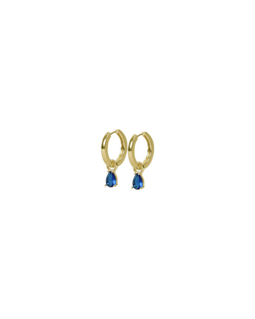 Trinity drop pendant ring ear g/denim