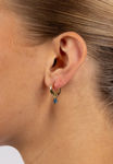 Trinity drop pendant ring ear g/denim