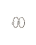 Everly knot crystal ring ear 20mm s/clear