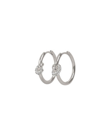 Everly knot crystal ring ear 20mm s/clear