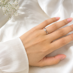 Hvitt gull ring med diamant 0,20ct TW/SI Victoria