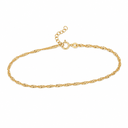 Caia Gold 375 armbånd Singapore 19cm