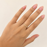 Gull ring snaret med diamant 0,10ct TW/SI
