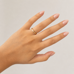 Gull allianse ring med diamant 0,03ct TW/SI