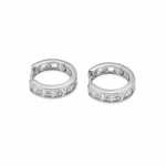 Hvitt gull øreringer med Cubic Zirconia