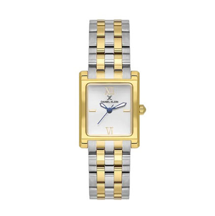 Daniel Klein Premium dameur tofarget med sølv skive, lenke, 3 ATM 23mm