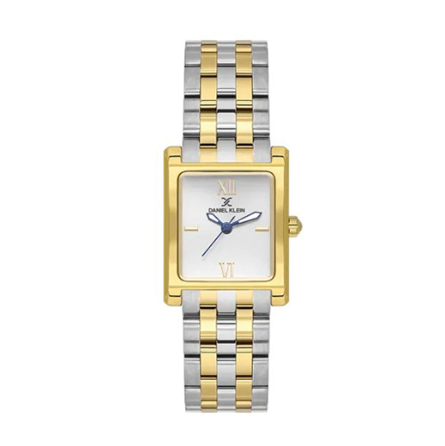 Daniel Klein Premium dameur tofarget med sølv skive, lenke, 3 ATM 23mm