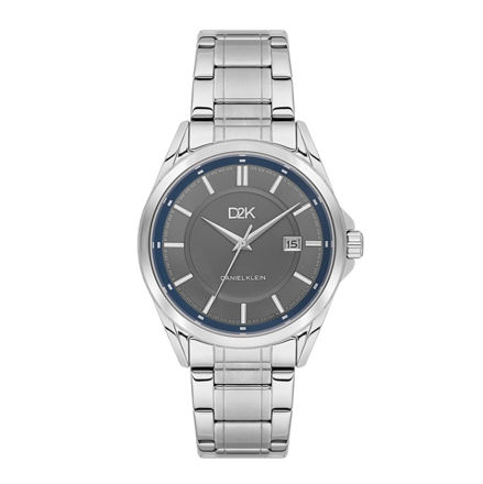 Daniel Klein D2K herreur i stål med lenke & grå skive 5 ATM 42mm