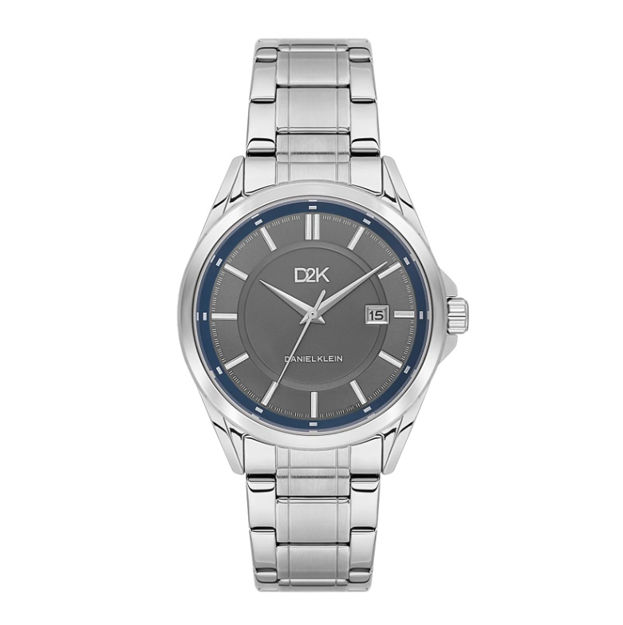 Daniel Klein D2K herreur i stål med lenke & grå skive 5 ATM 42mm