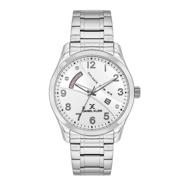 Daniel Klein Exclusive herreur i stål med lenke & sølvfarget skive 5 ATM  43mm