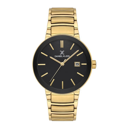 Daniel Klein Premium herreur i stål/doublé med lenke & svart skive 5 ATM  41mm