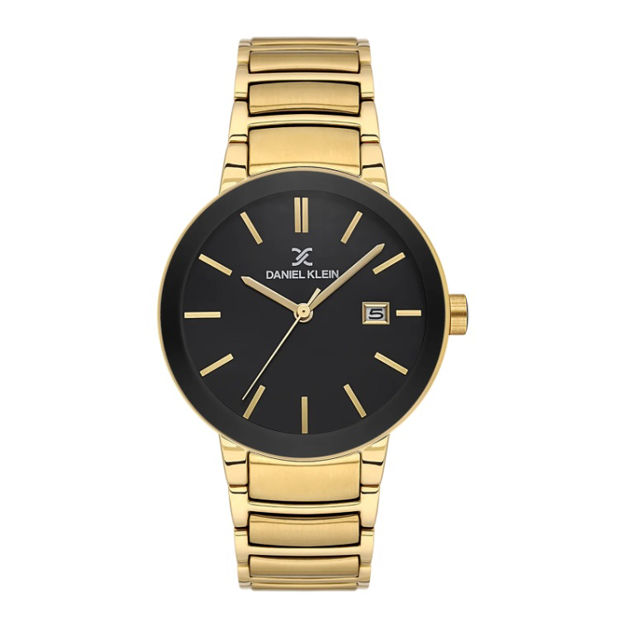 Daniel Klein Premium herreur i stål/doublé med lenke & svart skive 5 ATM  41mm