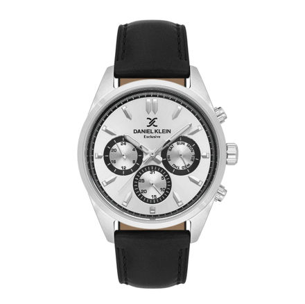 Daniel Klein Exclusive herreur i stål med blå rem & grå skive 5 ATM  43mm