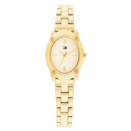 Tommy Hilfiger dameur stål & gull 22mm 3 ATM champagne skive, lenke