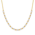 Ania Haie gold half-bezel oval half-tennis necklace