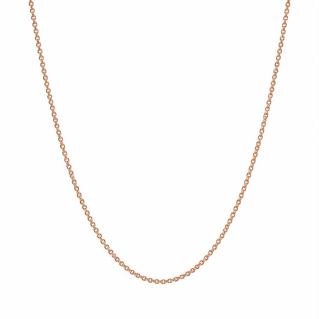 Kjede sølv rosè 40+5cm