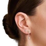 Ania Haie gold bezel round & teardrops stud earrings 7mm 