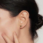 Ania Haie gold organic dome pebble stud earrings 7mm