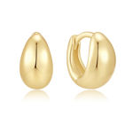 Ania Haie gold organic dome pebble  hoop earrings 7mm