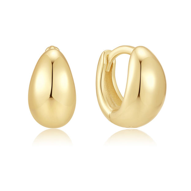 Ania Haie gold organic dome pebble  hoop earrings 7mm