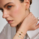 Ania Haie gold organic dome pebble  hoop earrings 7mm