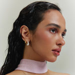 Ania Haie gold wave hoop earrings 13mm